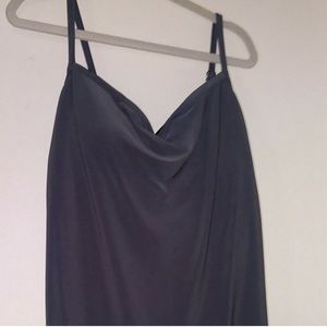 Brand Aqua Green: Charcoal grey swimsuit dress one piece